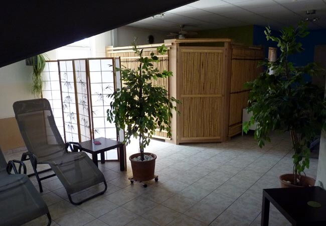 Wellness Bereich in einem Fitnessstudio